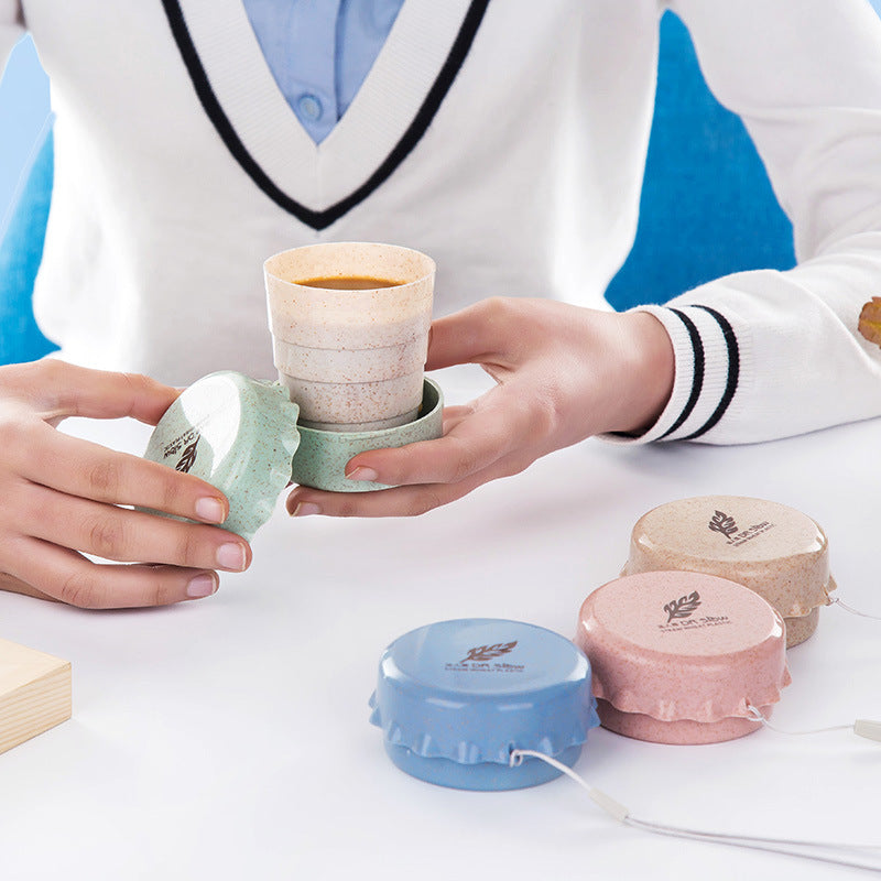 Portable Collapsible Wheat Travel Cup