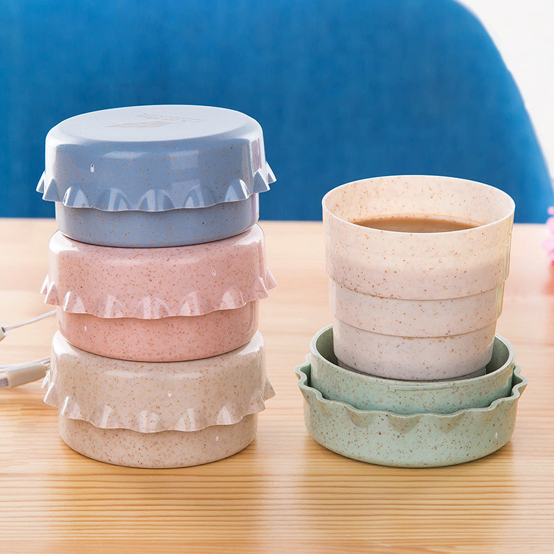 Portable Collapsible Wheat Travel Cup